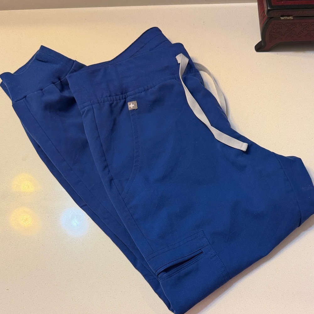 Figs Women's Royal Blue Drawstring Track Pants